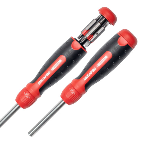 MEGAPRO Original screwdriver with ergonomic handle grip for comfortable use.