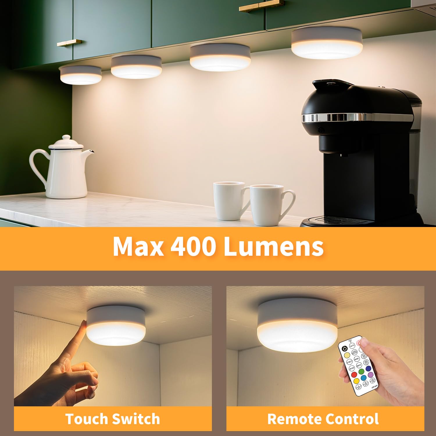 Megastar 4400mAh battery powers long-lasting lighting during showers