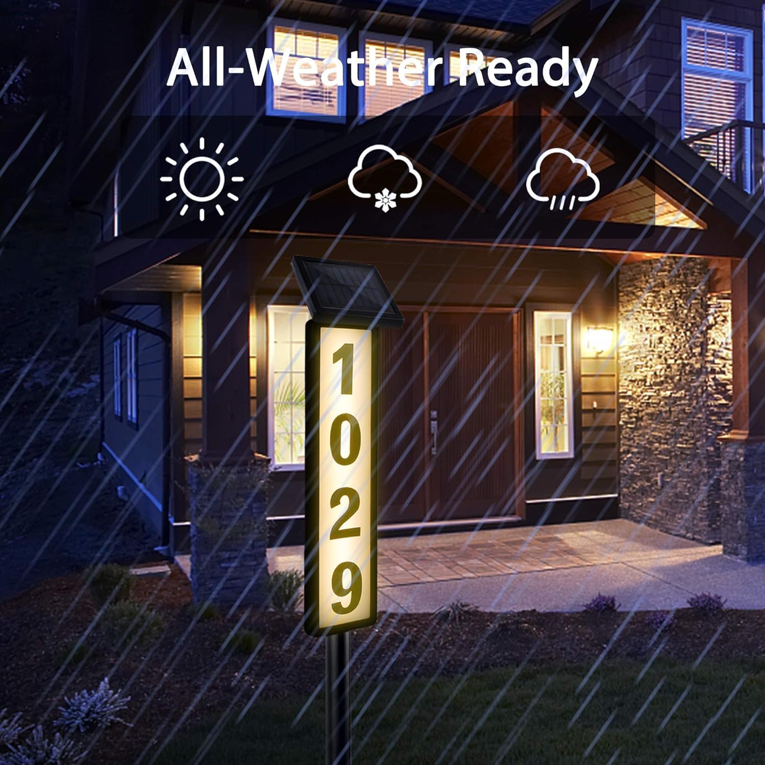Megfiehun solar address sign digits clearly display your address