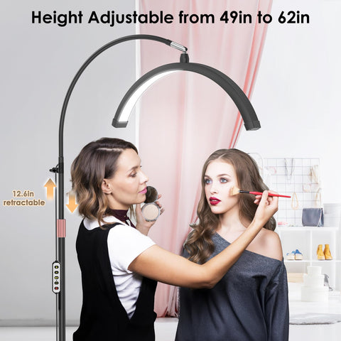 MEIAOELEC lash lamp offering 5 color temperatures for accurate tones