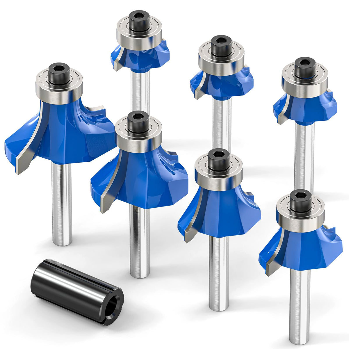 MEIGGTOOL roundover bit with half-inch radius for smooth wood edge finishing