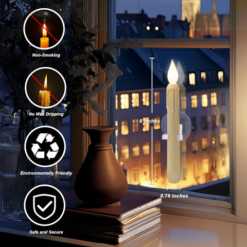 Meigic candle with 3D flickering flame LED top for realism