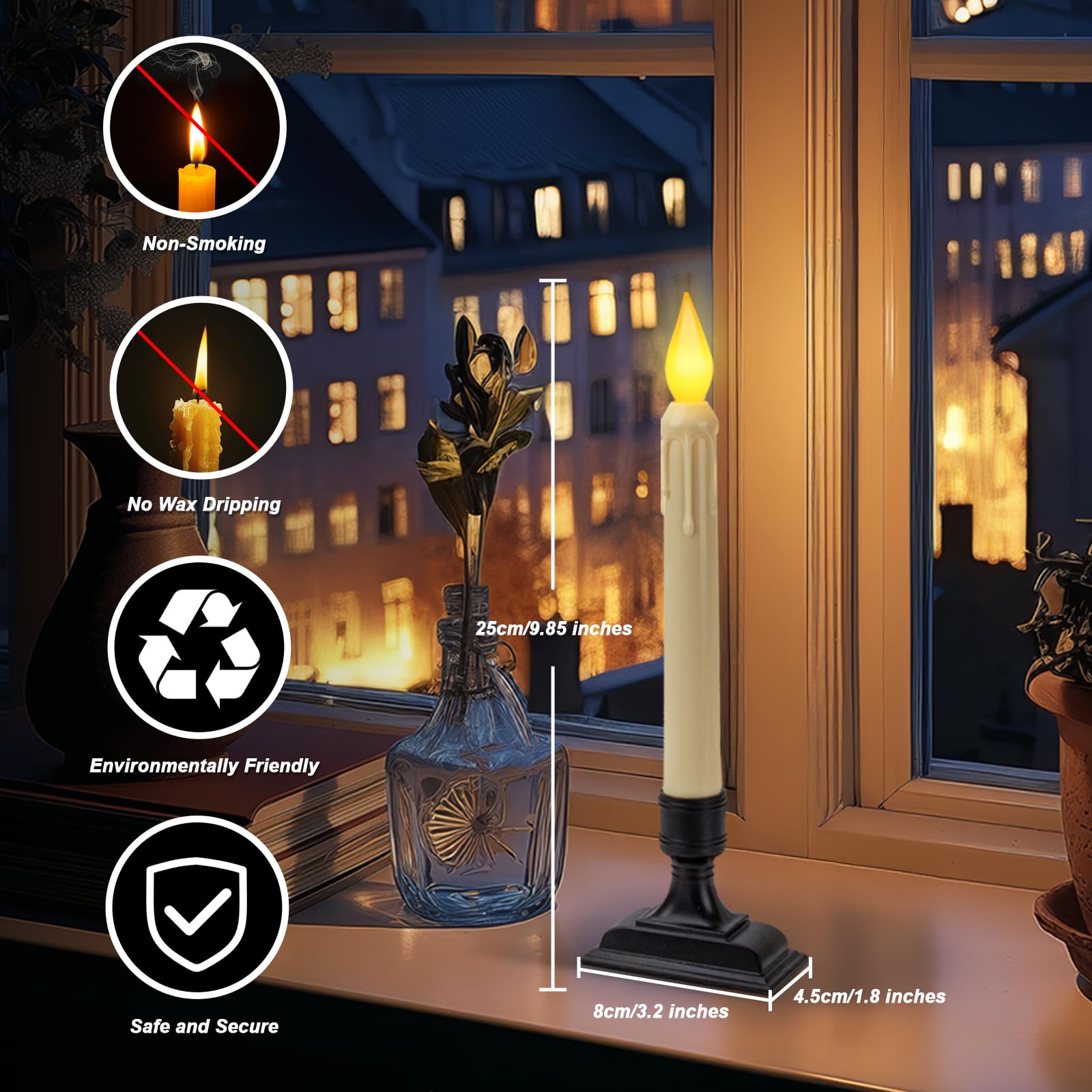 Meigic 3D flickering flame offers realistic candlelight from any angle