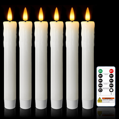 Meigic 7-inch dripless taper candle with real wax for authentic ambience.