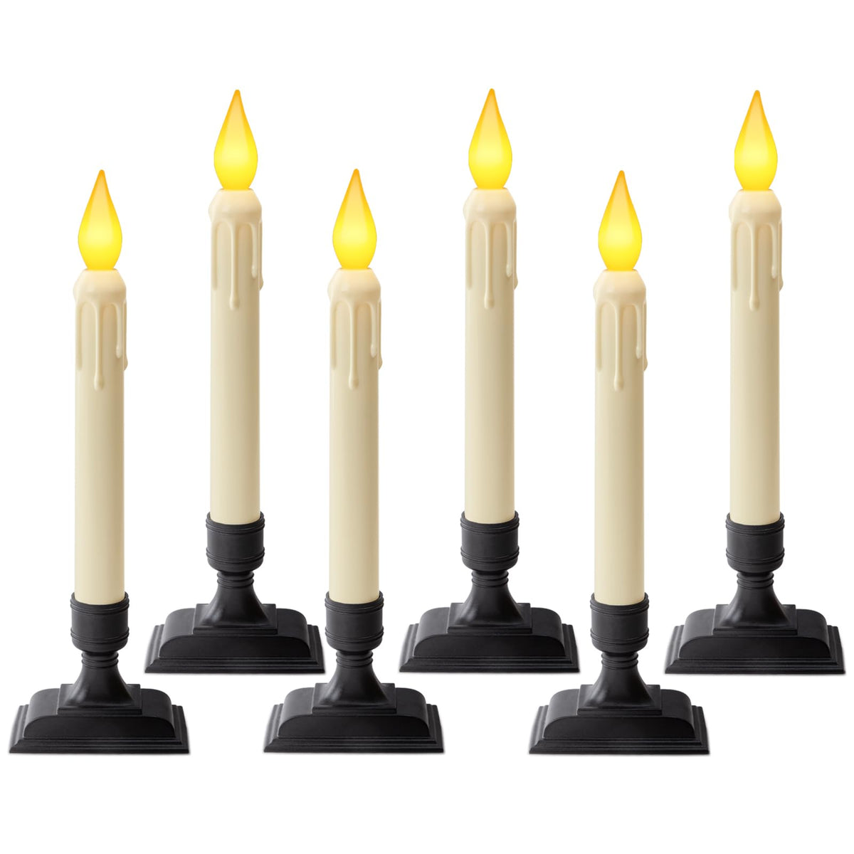 Meigic dawn to dusk window candle assembly glows automatically at dusk for window ambience