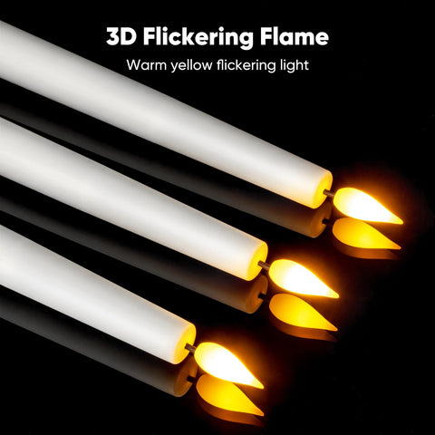 Meigic durable plastic candles resist melting for long-lasting use.