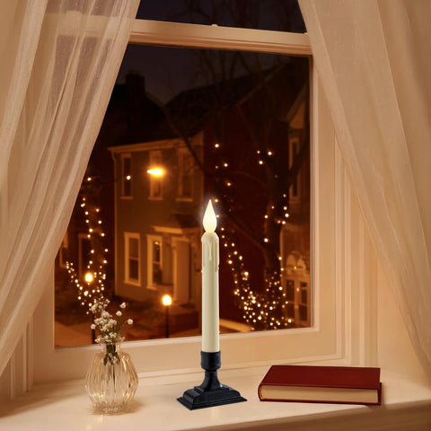 Meigic edge-secure candle holder grips the windowsill.