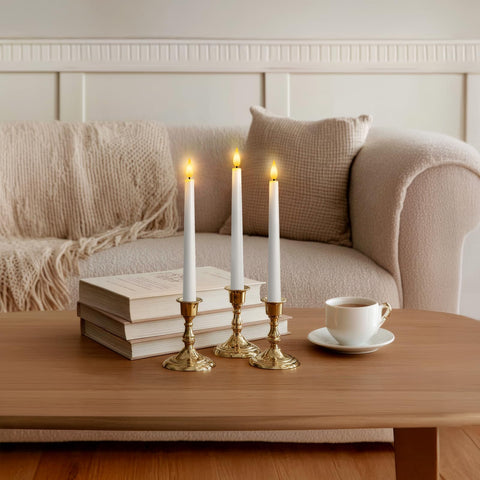 Meigic pack of 12 candles ready for versatile decor.