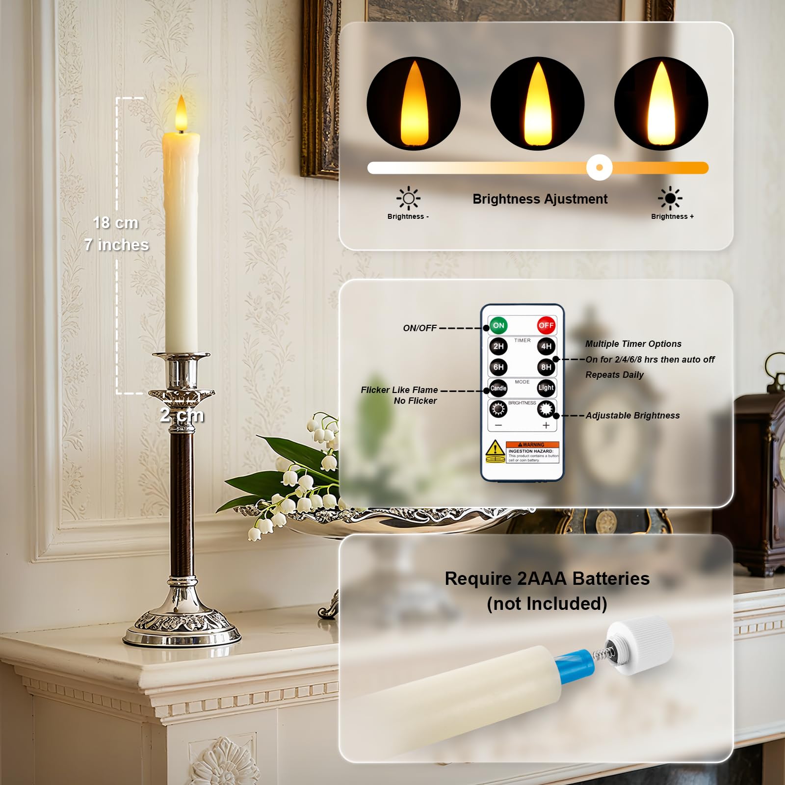 Meigic remote timer dimmer enabling automatic daily on/off for easy decor.