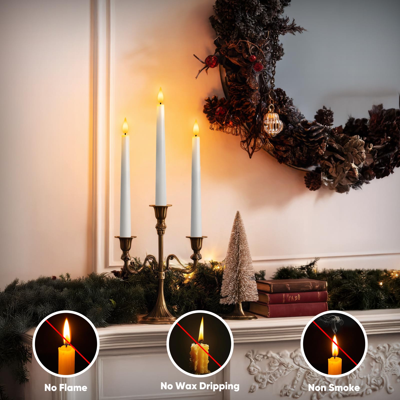 Meigic candles used as wedding and holiday decorations for stylish tables.