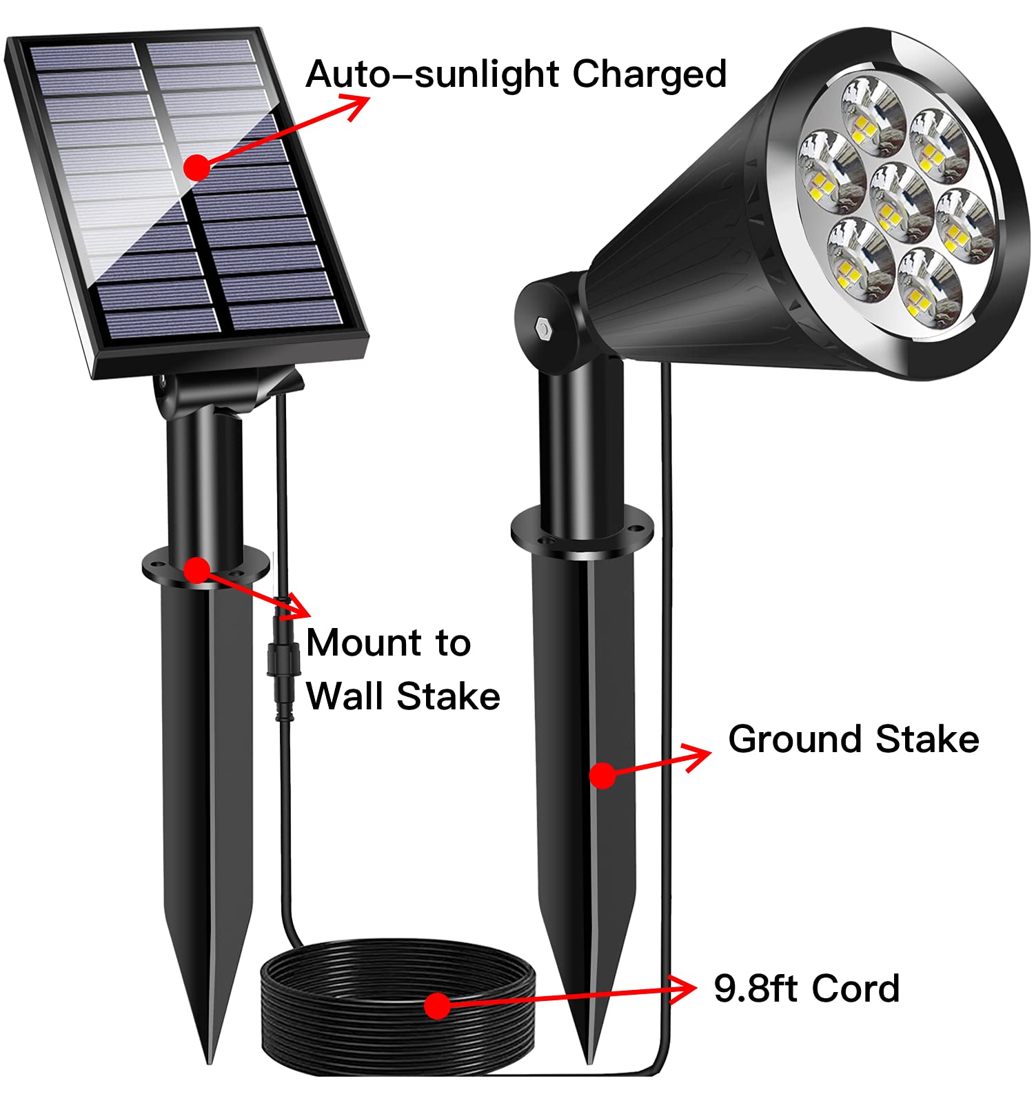 MEIHONG waterproof outdoor spotlights withstand rain and snow.