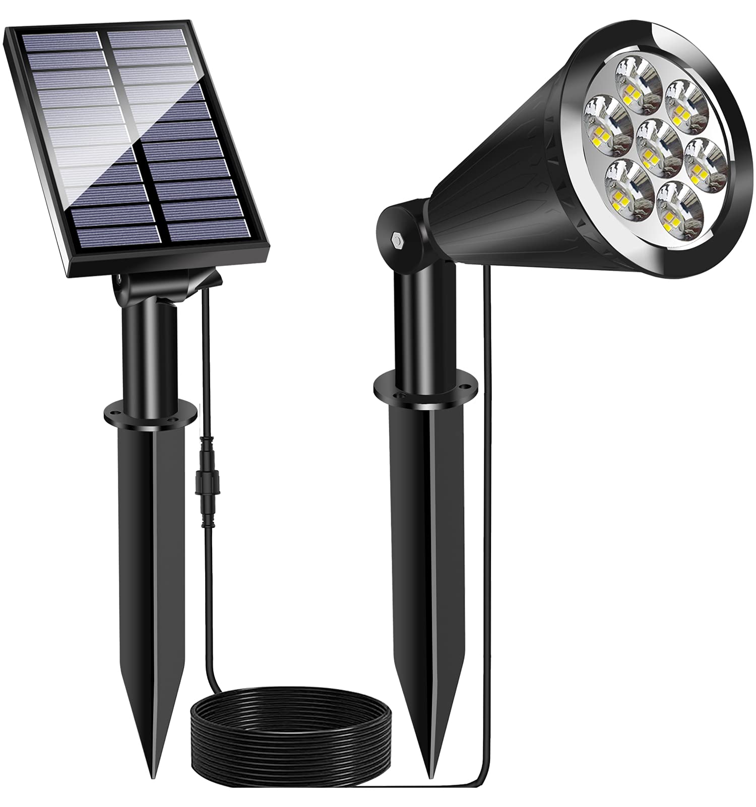 MEIHONG solar spotlight outdoor wall-mount lighting for porch and walkway.
