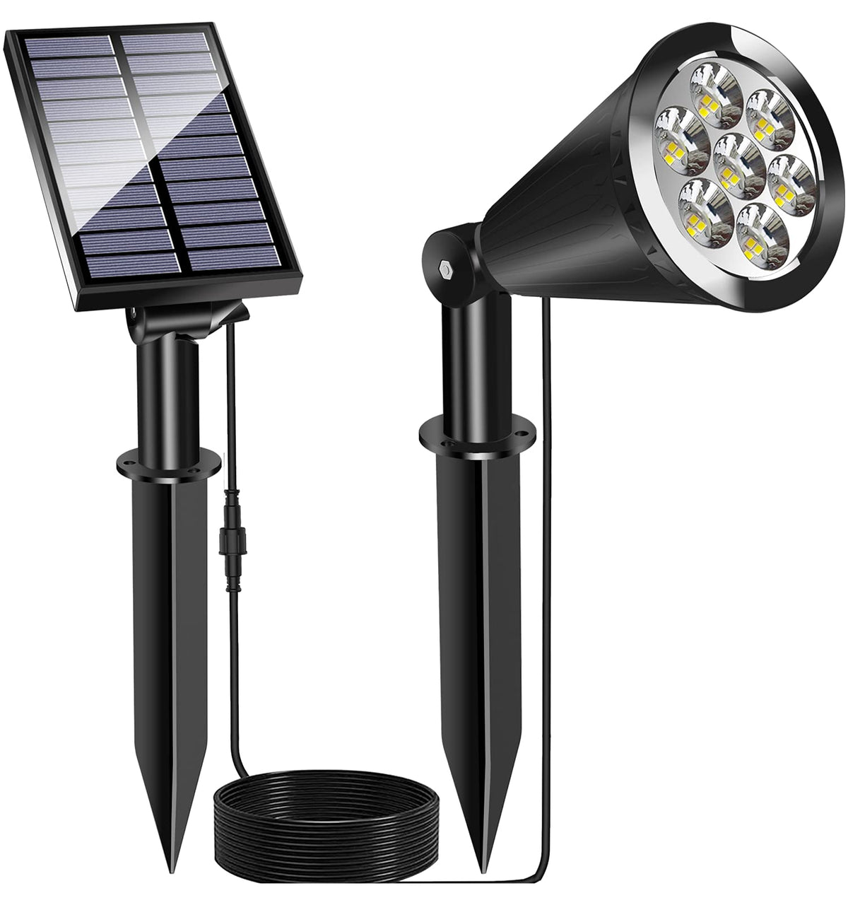 MEIHONG solar spotlight outdoor wall-mount lighting for porch and walkway.