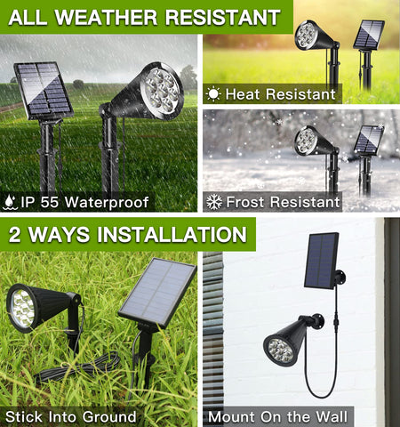 MEIHONG 2-in-1 installation works as wall or ground stake.