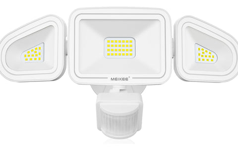 MEIKEE 42W LED security light, front view, bright entrances.