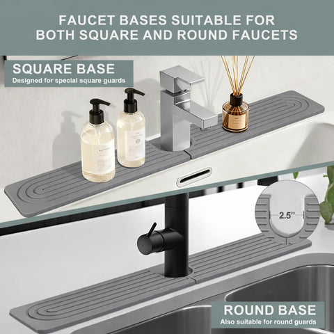 Meiliweser dark gray stone finish complements modern kitchens and baths.
