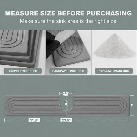 Meiliweser diatomite sink mat absorbs moisture fast, keeping surfaces dry.