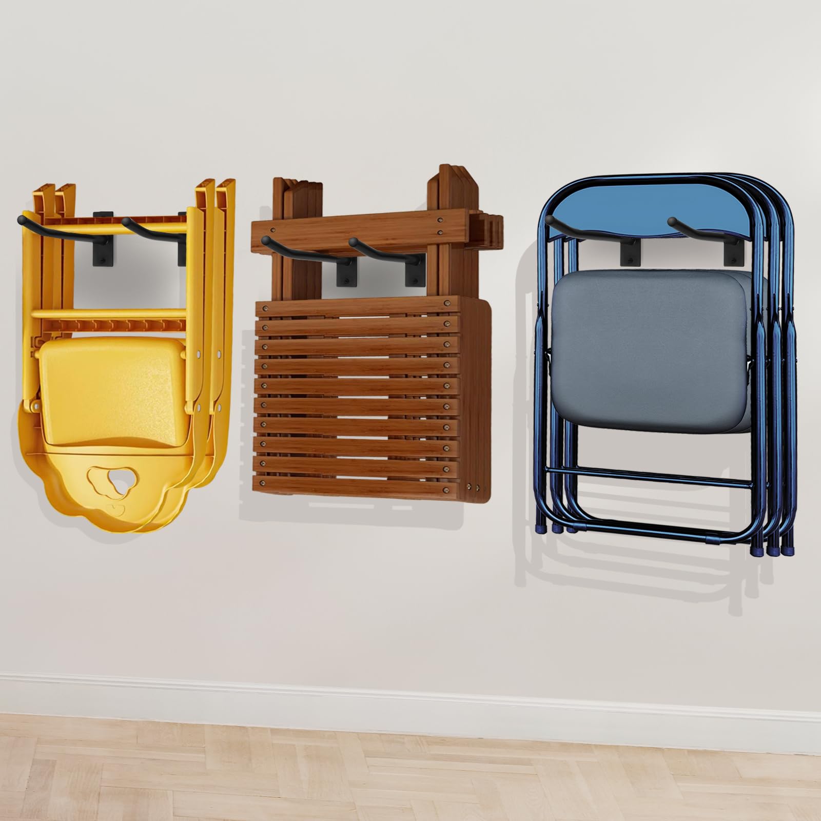 MEIPEIQIZHI durable metal construction supports multiple chairs.