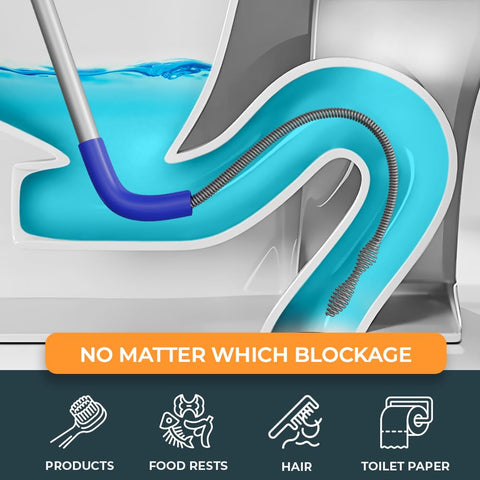 Meisterfaktur toilet snake with silicone protection minimizes ceramic damage.
