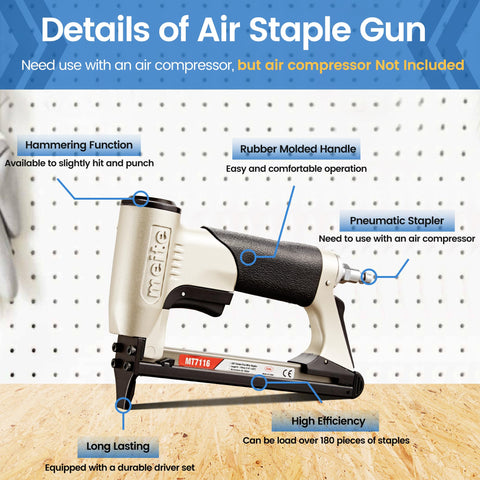 Meite MT7116 71-series 1/4 to 5/8 inch staple length