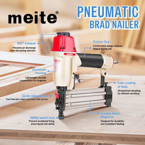 Meite F50C exhaust cover redirects air away from the user during operation