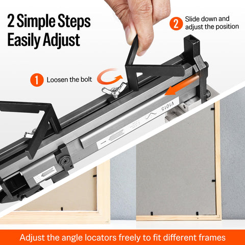 Meite V1015B depth adjustment ruler in action