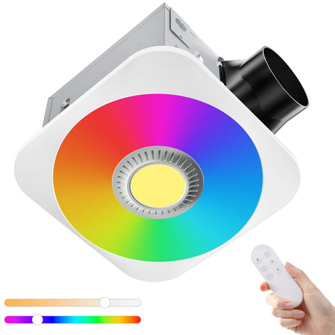 MEIUOI bathroom exhaust fan with light and 36W motor provides strong ventilation and bright airflow.