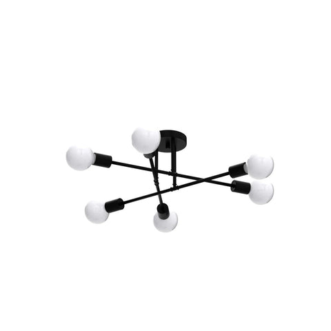 MEIXISUE bedroom ambient light from the six-arm chandelier adds soft contemporary atmosphere.