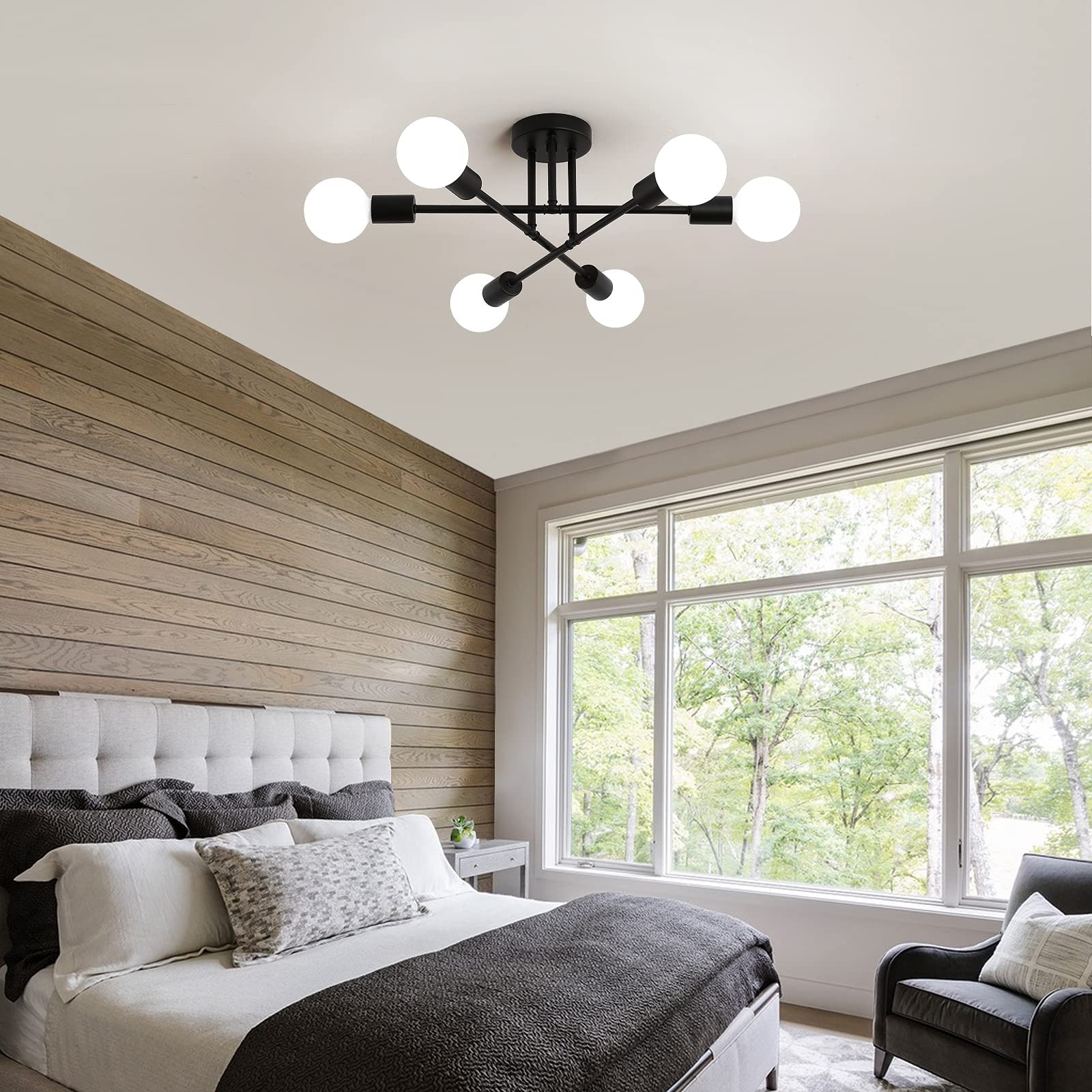 MEIXISUE kitchen island spotlight enhances meal prep with six-bulb versatility.