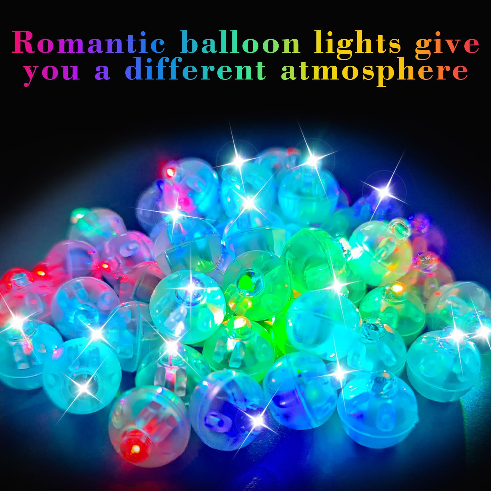 Meiyimaoyi colorful LED balloon lights create vibrant centerpiece ambiance.