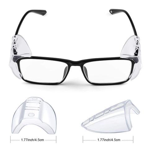 Melasa clear polycarbonate shields preserve clear vision while providing lightweight protection.