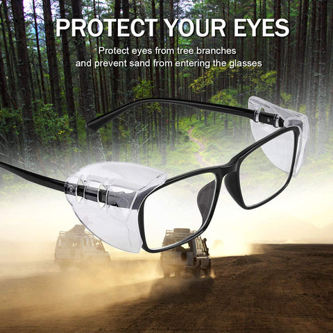 Melasa easy clip-on side shields quickly upgrade eyewear protection on the go.