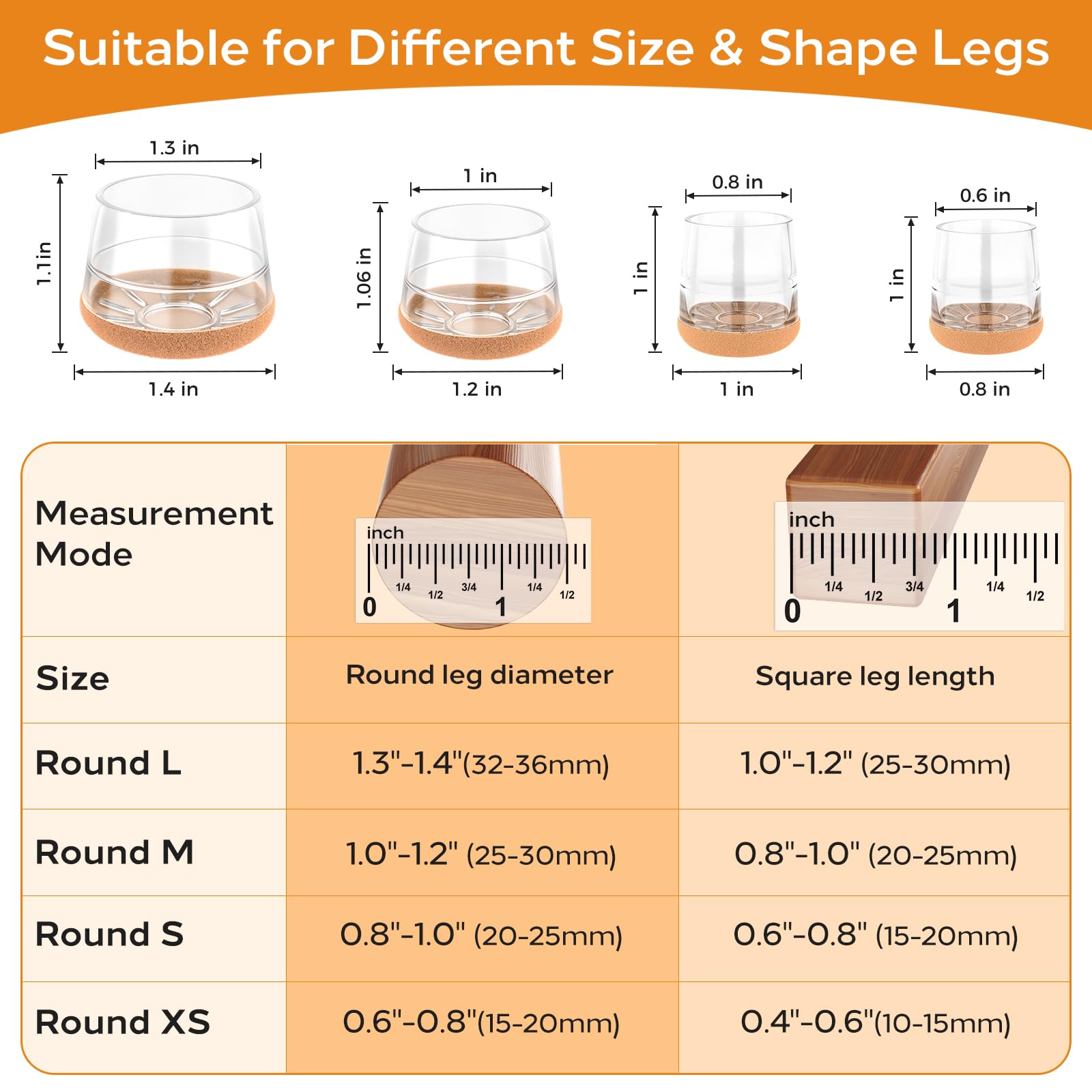 Meldel protector with 360 felt bottom delivers quiet glides on floors