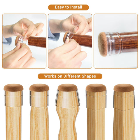 Meldel floor protectors guard hardwood and tile surfaces from scratches