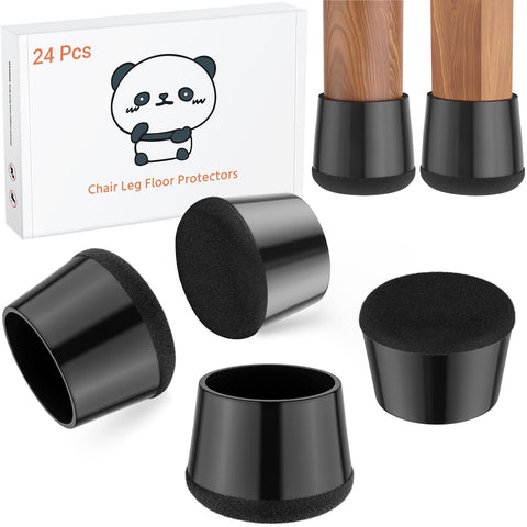 Meldel silicone round chair leg protector in medium size protects floors