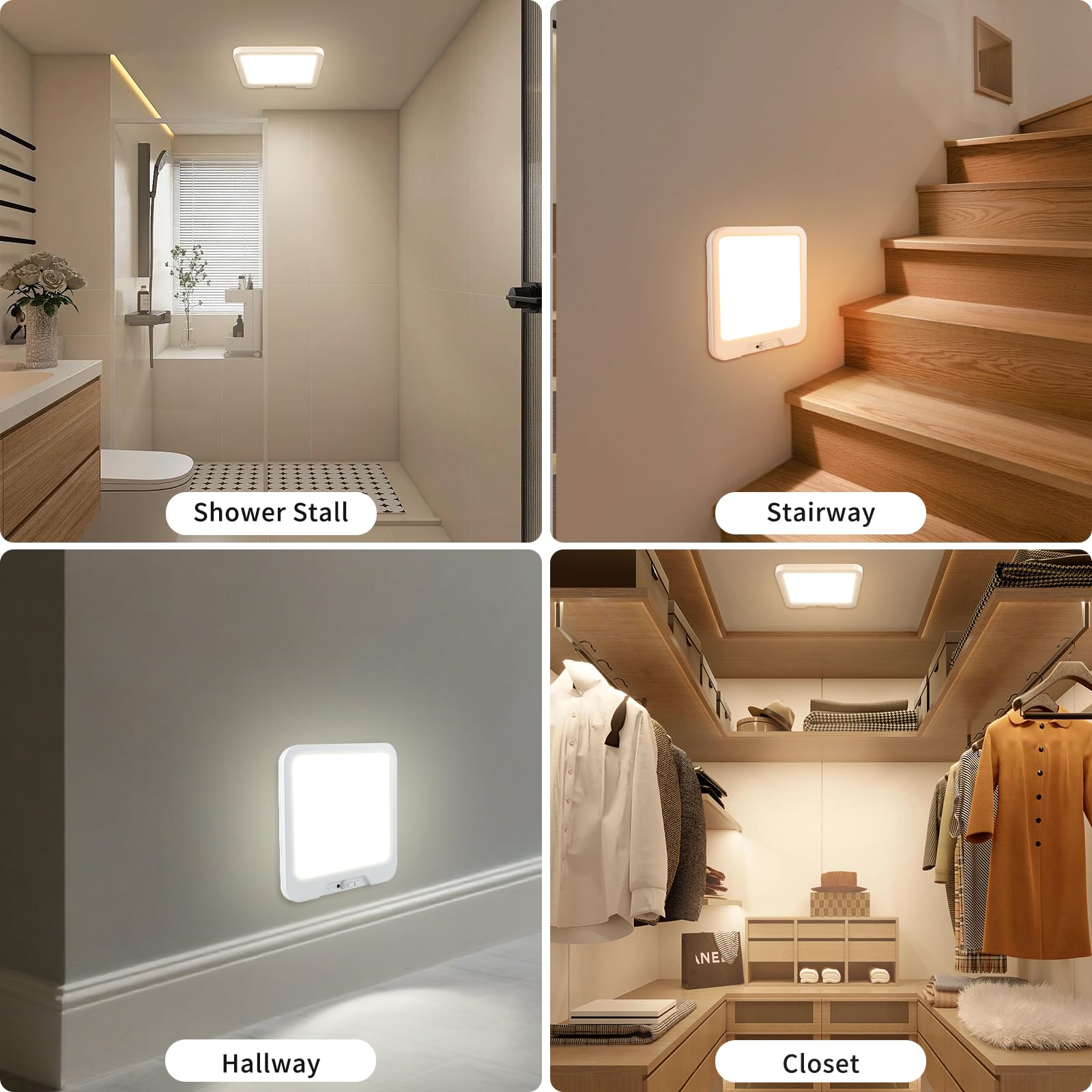 Meliya slim fixture is ideal for sheds, closets, and hallways.