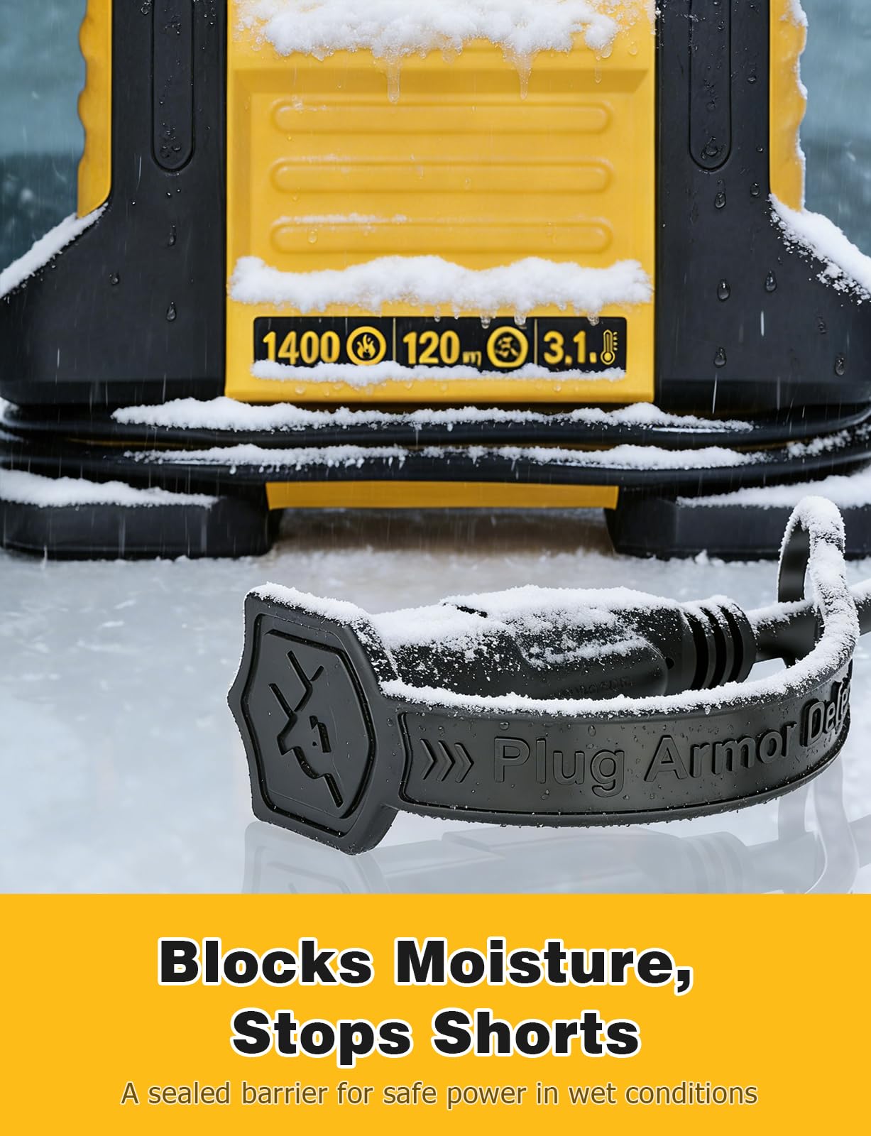 Mellbree protects extension cords and tools from moisture outdoors.