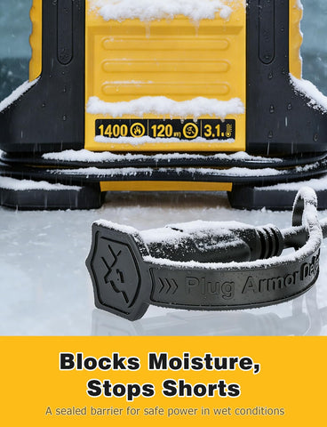 Mellbree protects extension cords and tools from moisture outdoors.