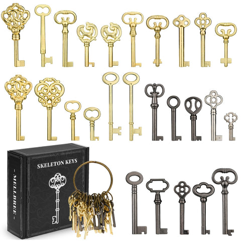 Mellbree skeleton keys 26-set packaging ready for testing antique locks