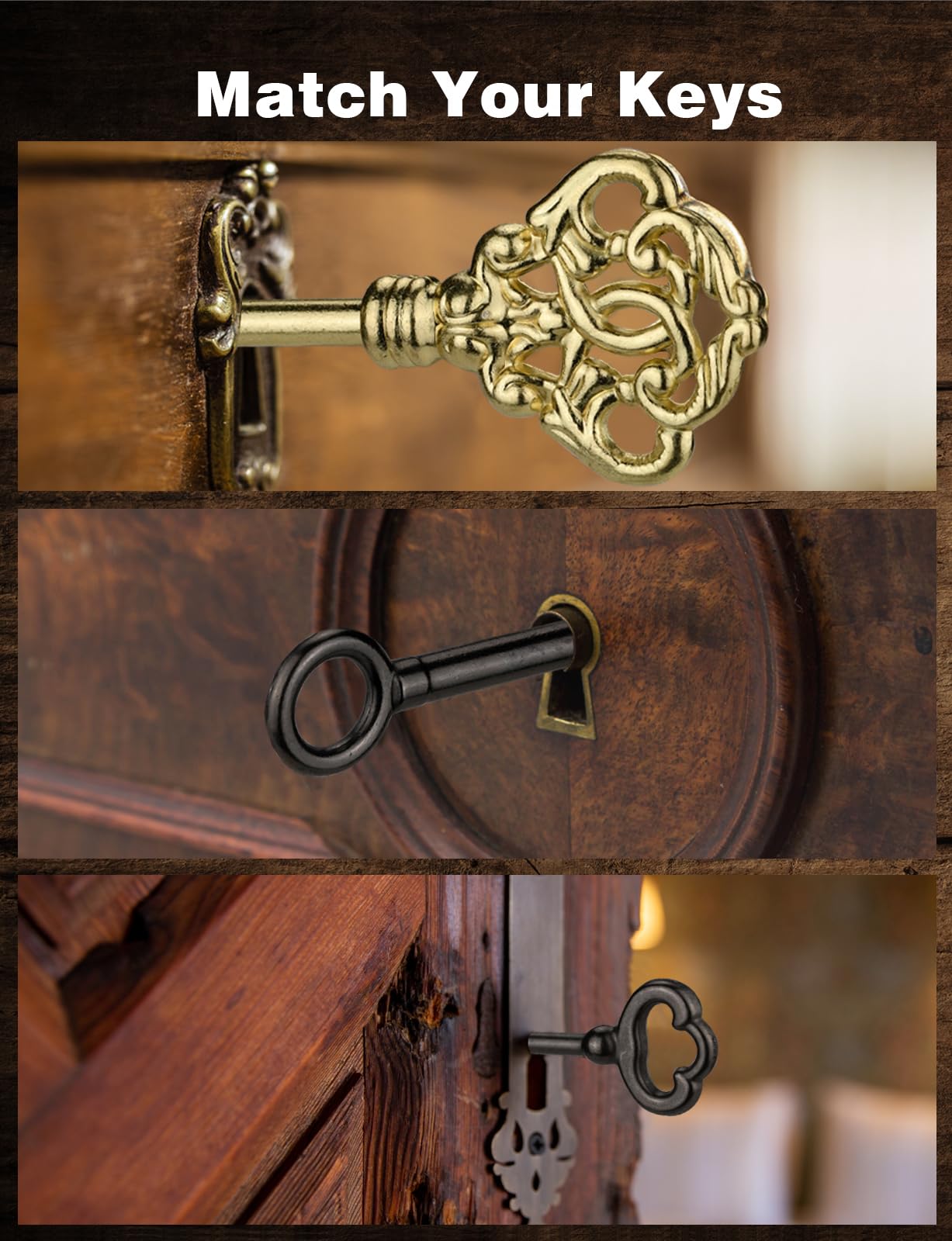 Brass close-up of Mellbree keys showing durable construction