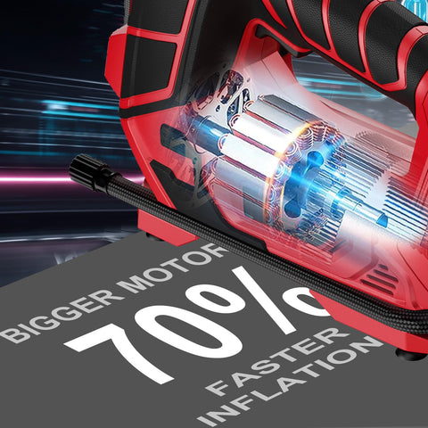 Mellif LCD display shows current and target pressure for accurate inflation.
