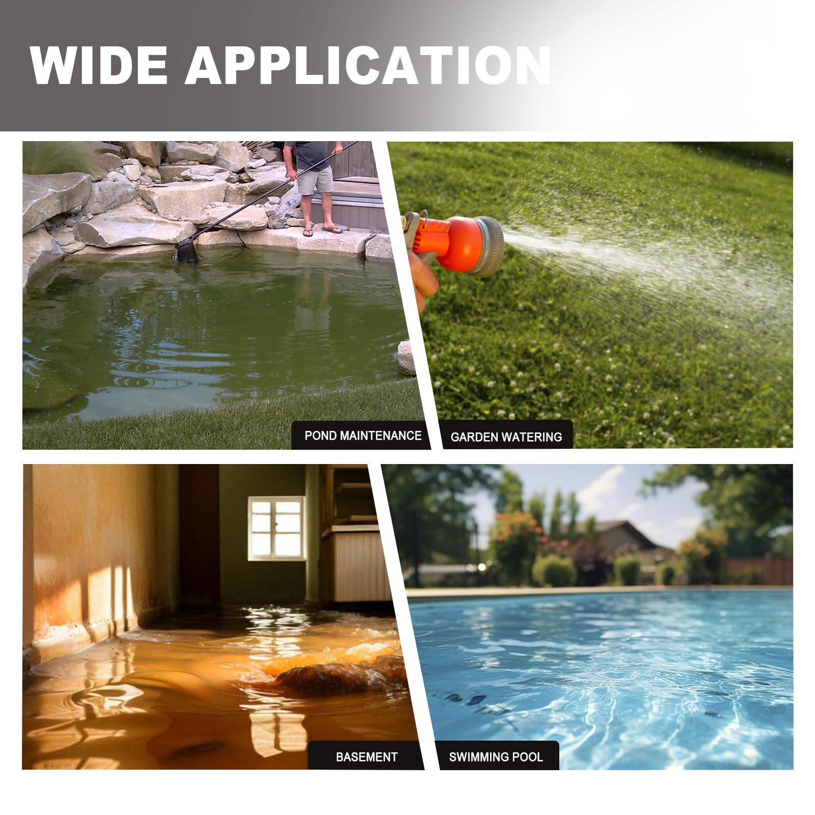Mellif versatile uses for draining ponds, basements, and irrigation