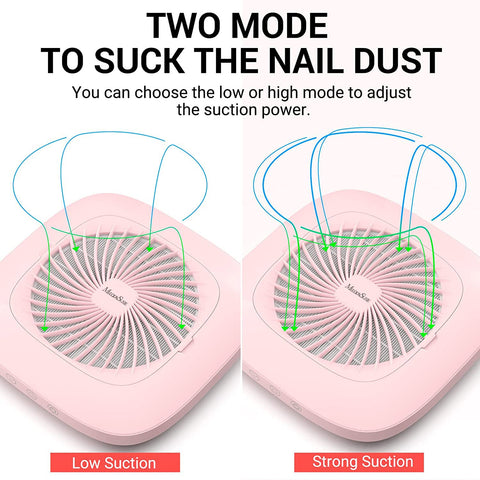 MelodySusie nail dust collector ergonomic wrist-rest design improves comfort