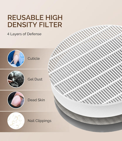 MelodySusie nail dust collector bottom non-slip base for stable use