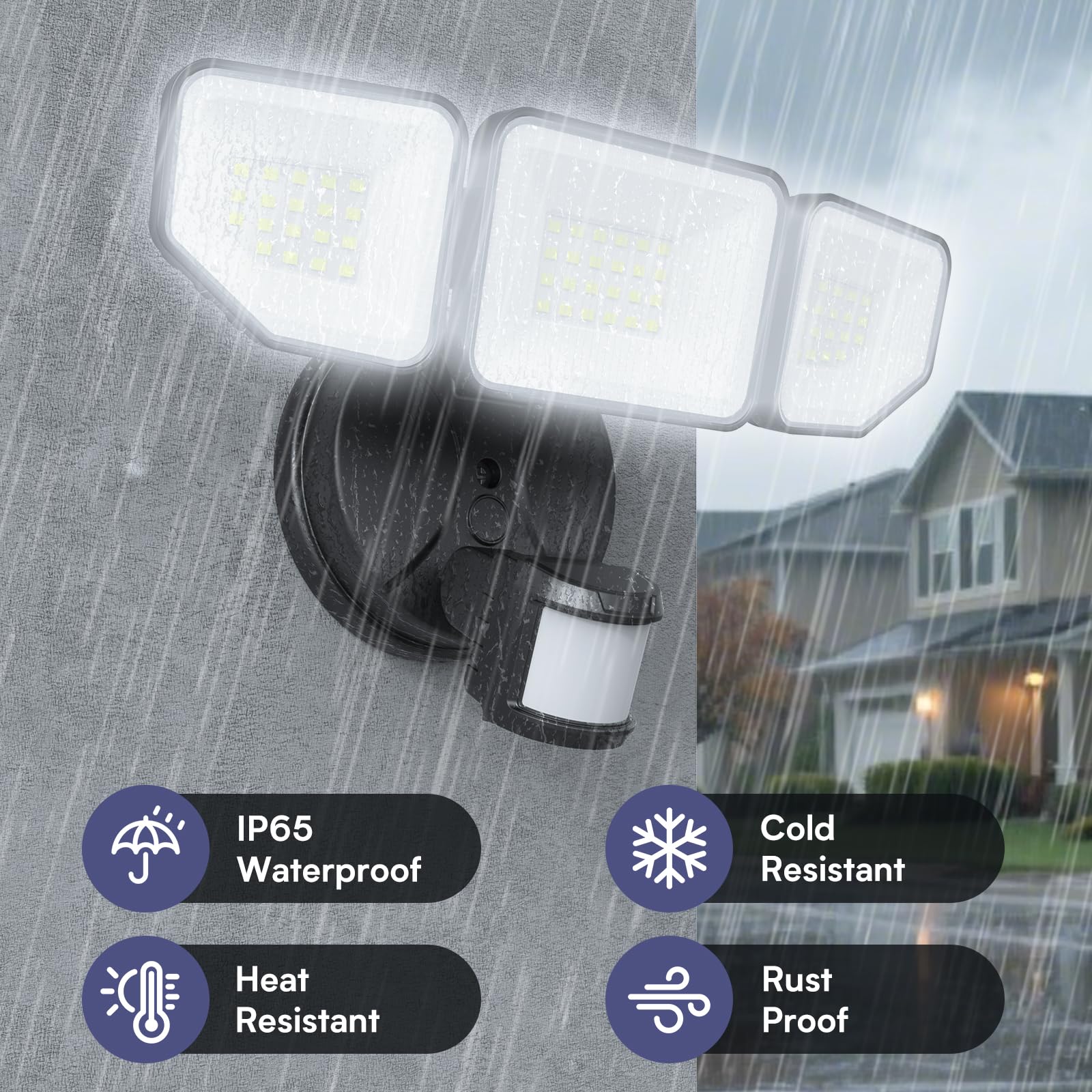 Meloght hardwired installation ensures secure, long-lasting outdoor lighting.
