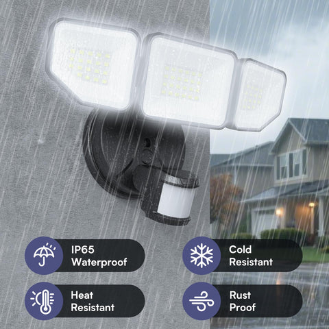 Meloght hardwired installation ensures secure, long-lasting outdoor lighting.