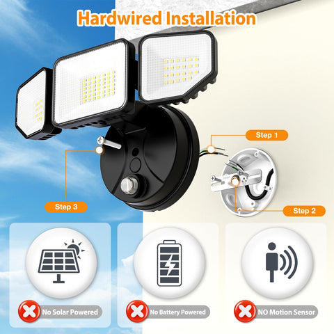 Meloght LED outdoor light 6500lm delivering bright, even coverage for driveways and garages.