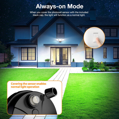 Meloght three-head adjustable LED light lets you target entryways and corners precisely.
