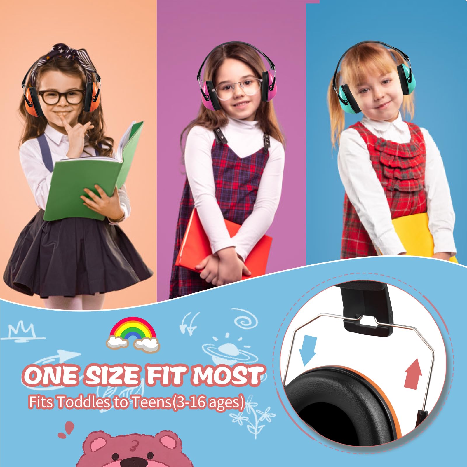 MelonArt ABS cups robust build for durable ear protection in noisy settings