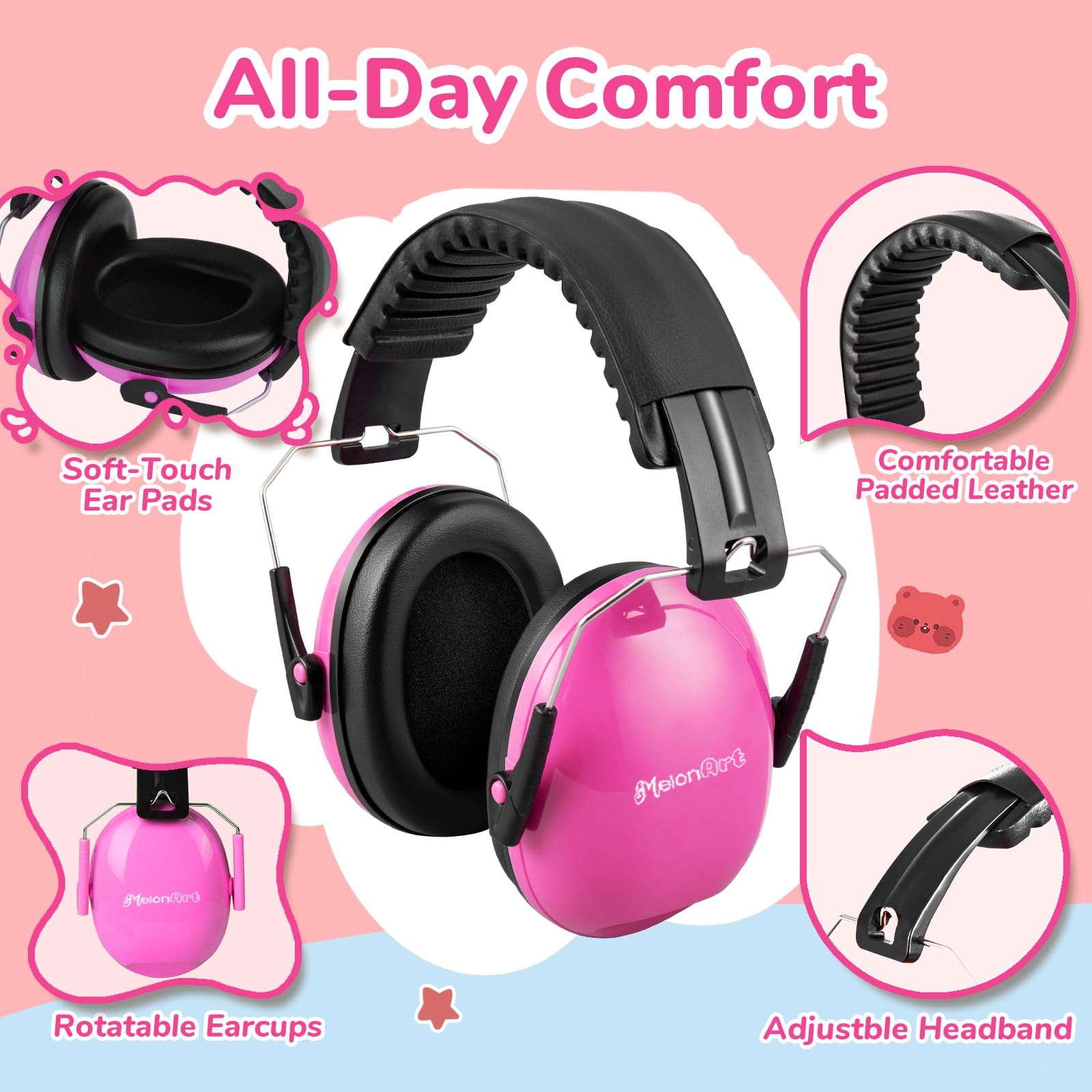 MelonArt Kids Ear Protection folded compact design ideal for travel